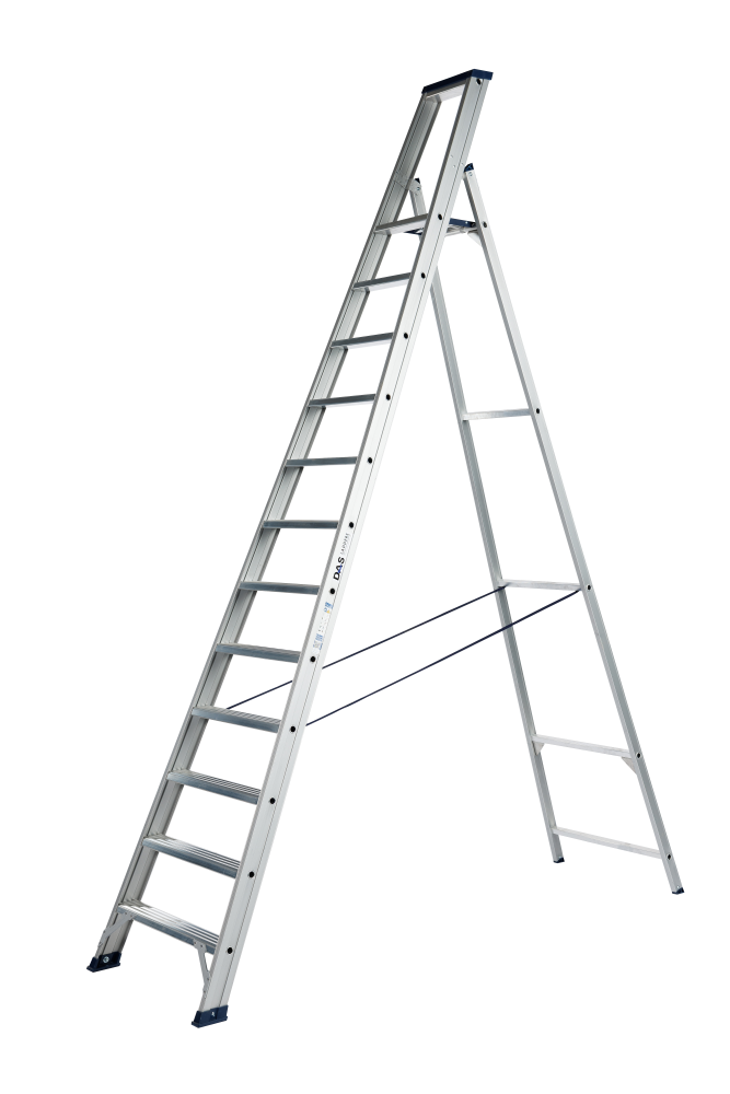 Hercules trapladder enkel / 12 treden, ano