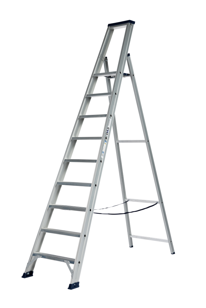 Hercules trapladder enkel / 9 treden, ano
